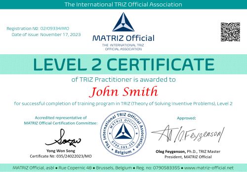 PowerPoint Slide Show     MATRIZ Official Certificate   Sample   Level 2.pptx 25 02 2024 19 16 41